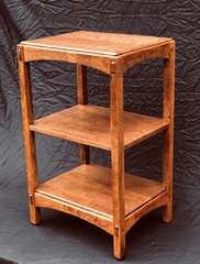 Charles Limbert's quarter sawed white oak bookstand / magazine stand.  Excellent tight condition, signed with brand under bottom shelf. 